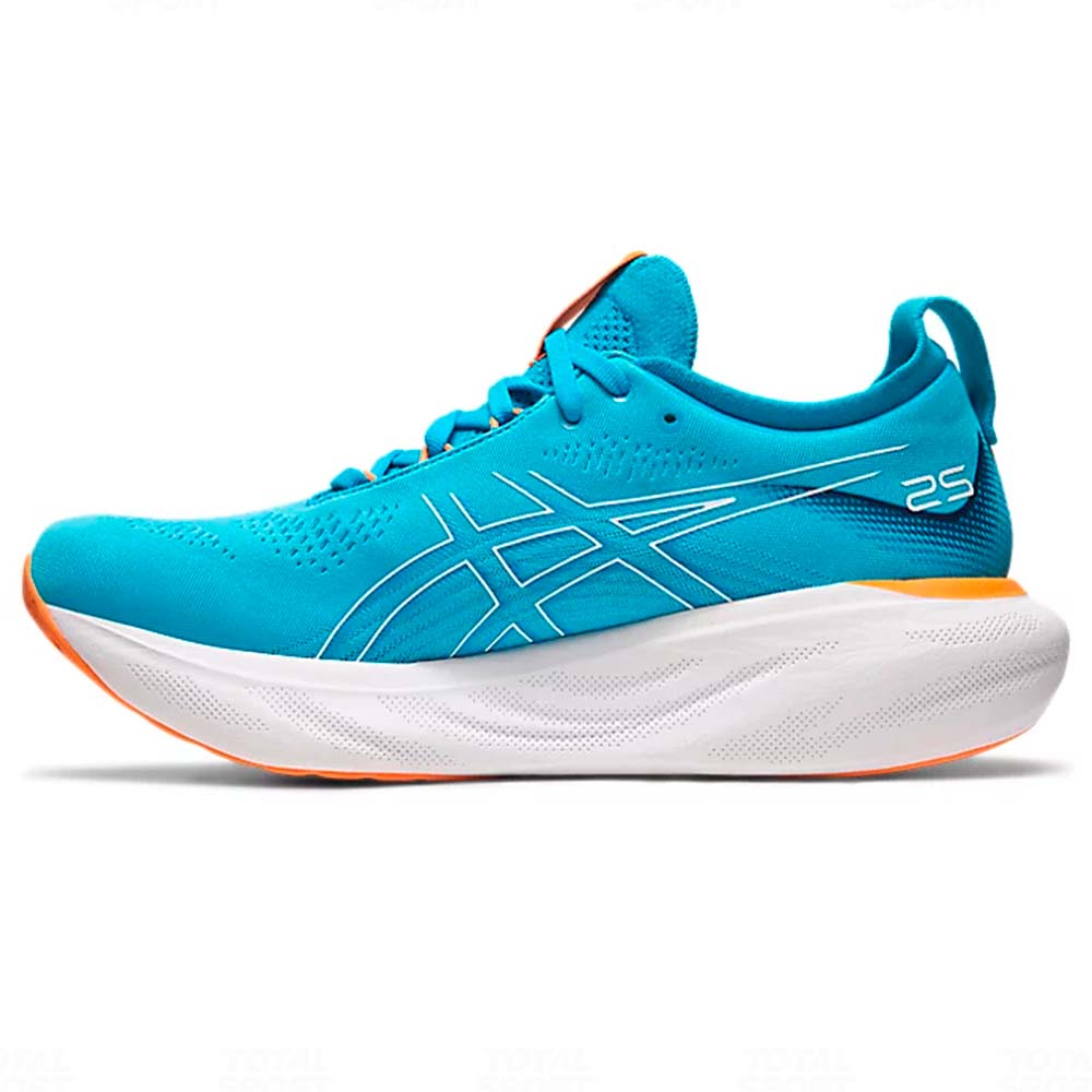 Asics Varon Gel-Nimbus 25 Azul isla Sol Melocotón (1011B547.400) (( CMMT ))