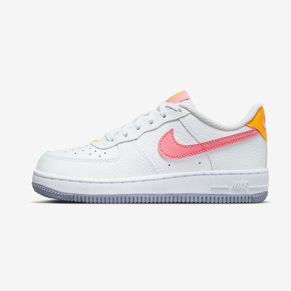 Niños Nike Air Force 1 Low White Picante Red (PS)