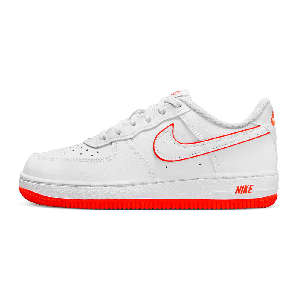 Niños Nike Air Force 1 Low White Picante Red