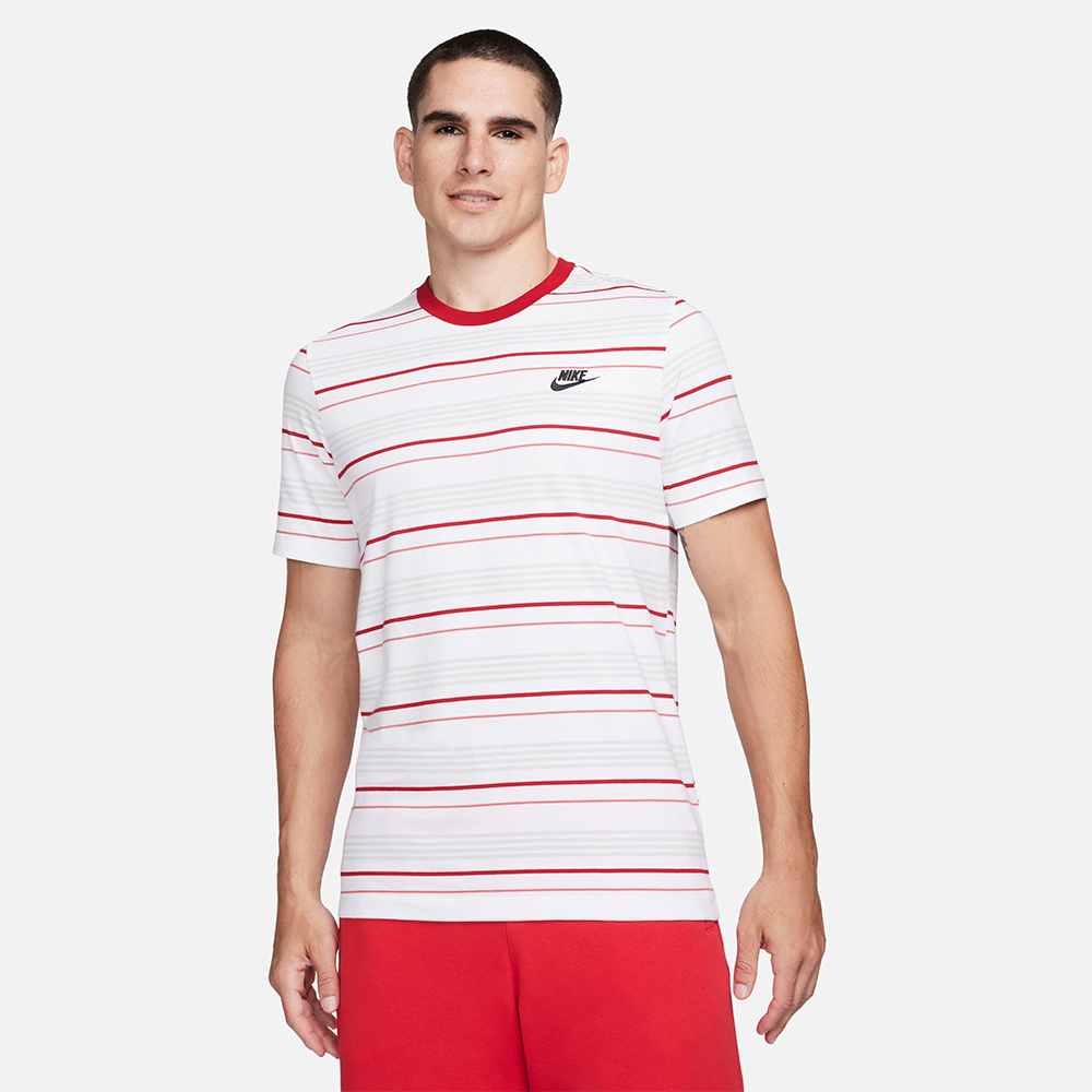 Polo Varon SW Nike Sportswear Club Stripe blanco