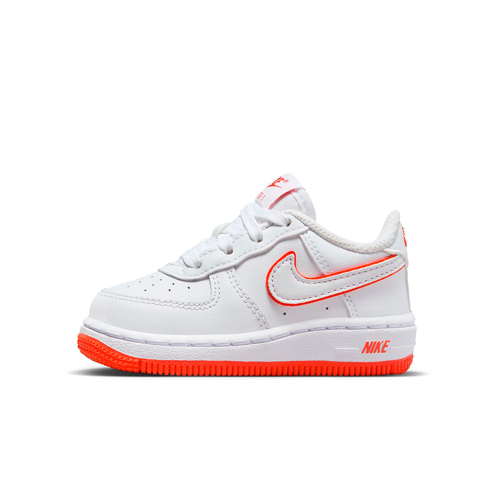 Infantes Nike Air Force 1 Low White Picante Red