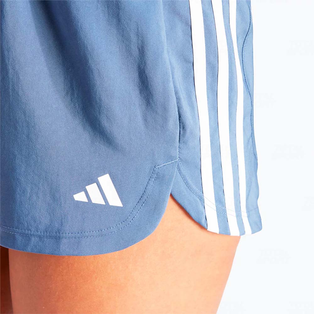 Short Dama Adidas Pacer Training 3 Franjas Tejidos Corte Alto (IS1663) (( CMMT )) - Imagen 2