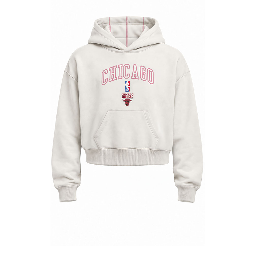 Hoodie Dama Chicago Bulls Front wordmark NBA (NBAHD626303-OW1)
