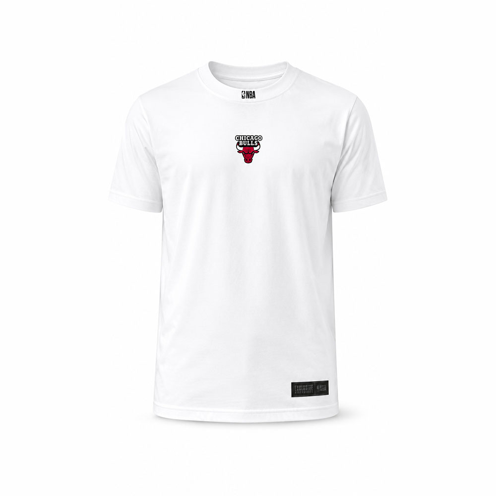 Polo Varon Chicago Bulls Logo Printed NBA (NBATS526201-WH1)
